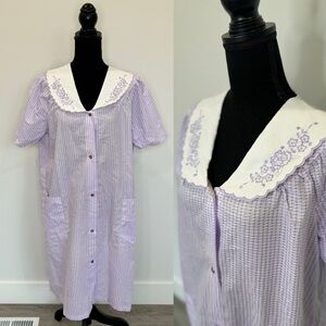 Just Love Purple Button Up Dress (Large)